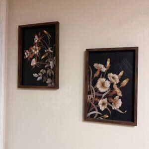 Wood Wall Décor Botanical Print Wildflowers
